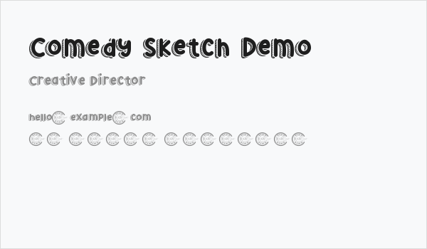 Comedy Sketch Demo Business Card