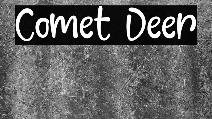 Comet Deer Font examples