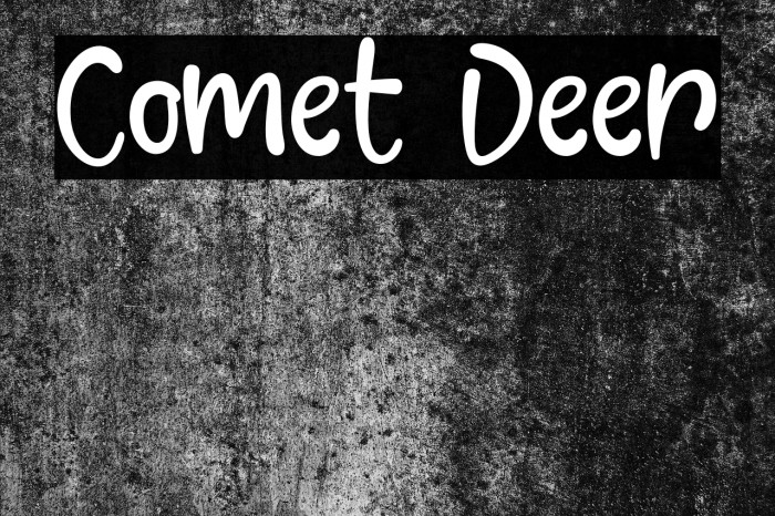 Comet Deer Font examples