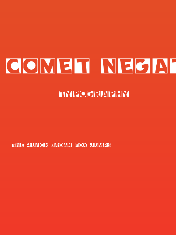 Comet Negative Poster