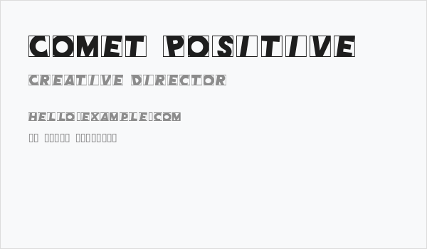 Comet Positive Business Card