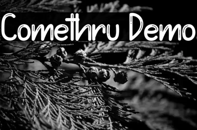 Comethru Demo Font examples