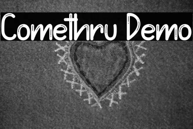 Comethru Demo Font examples