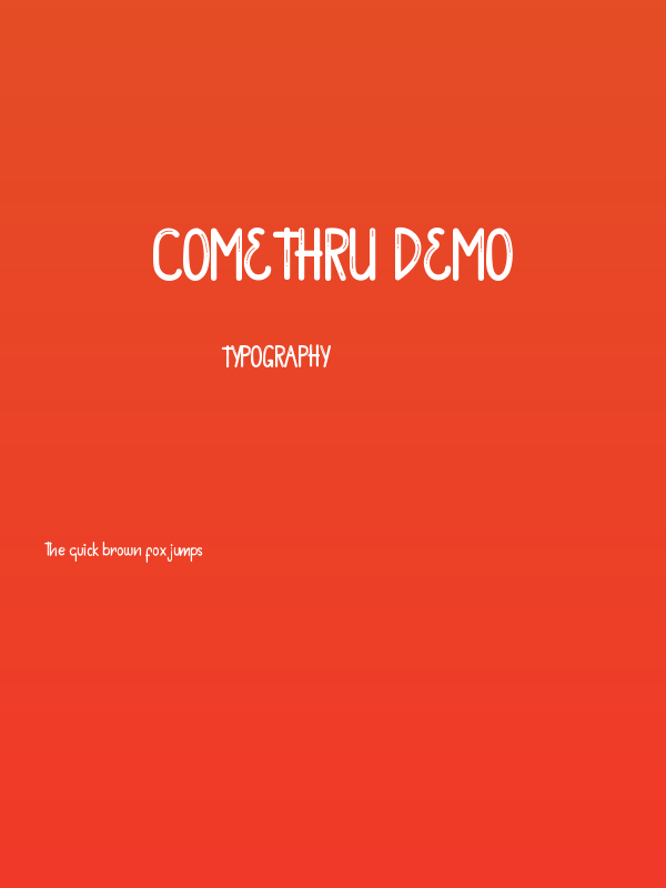Comethru Demo Poster
