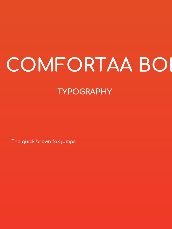 Comfortaa Bold Poster