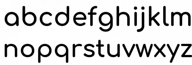 Comfortaa Bold Font Litere mici