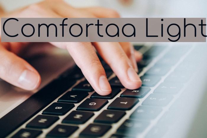 Comfortaa Light Font examples