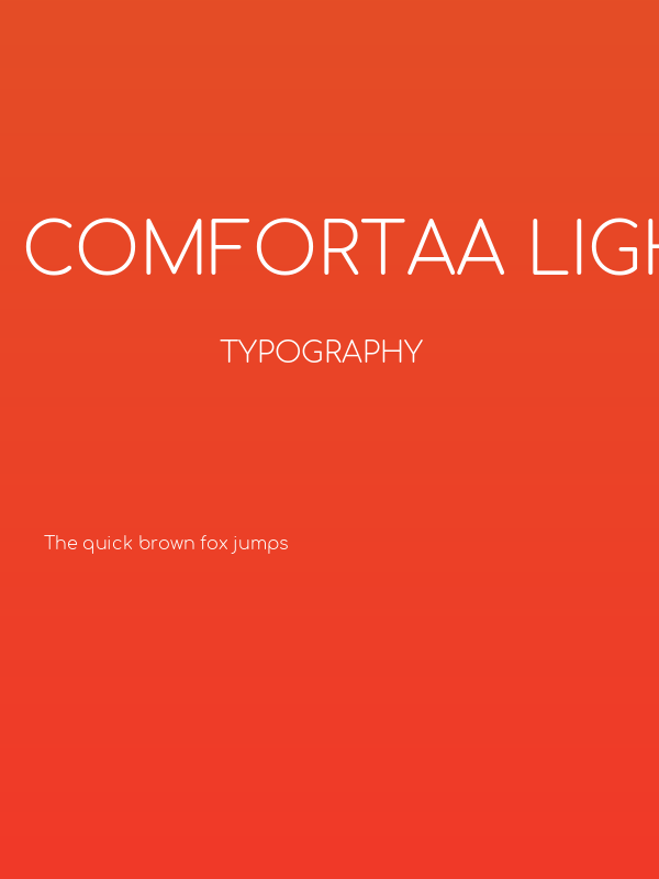 Comfortaa Light Poster