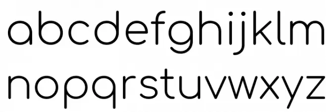 Comfortaa Light Caratteri MINUSCOLO