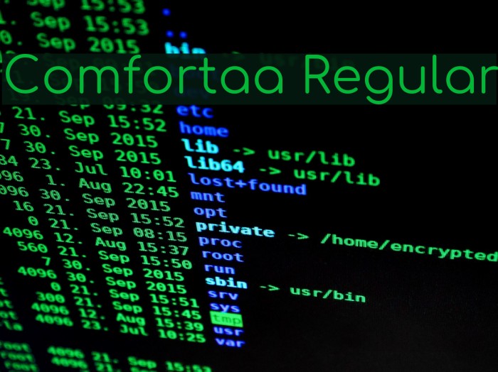 Comfortaa Regular Font examples