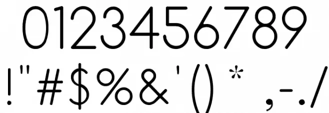 Comfortaa Thin Font OTHER CHARS