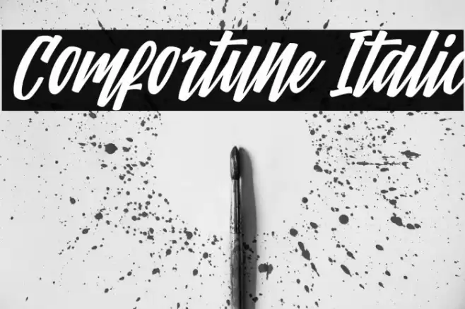 Comfortune Italic Font examples