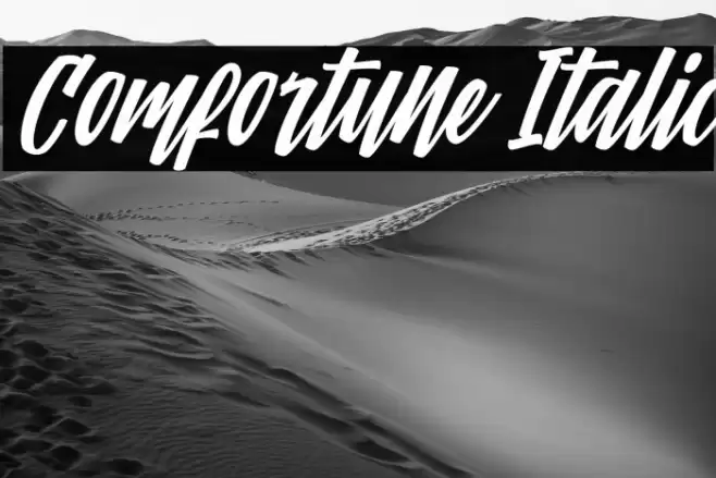 Comfortune Italic Font examples