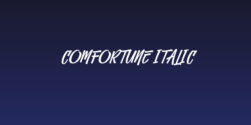 Comfortune Italic Social Header