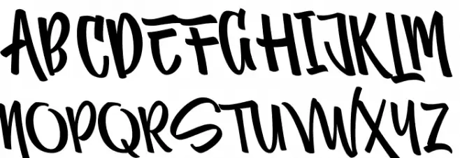 Comfortune Tilted Schriftart Groß