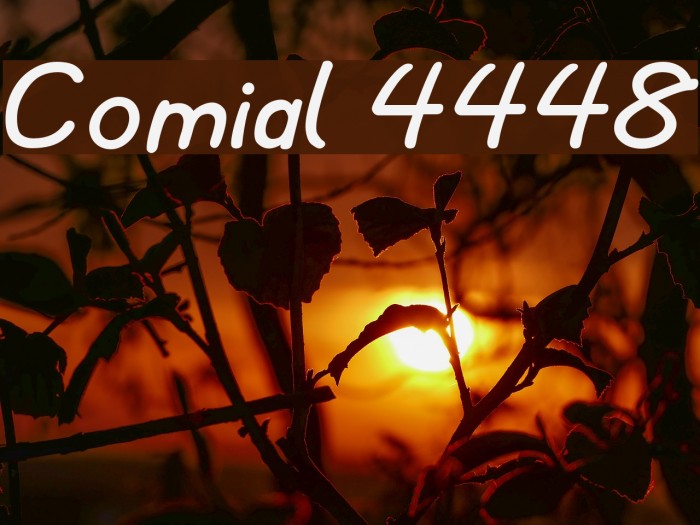 Comial 4448 Font examples