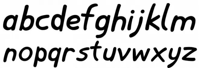 Comial Unicode Schriftart Kleinbuchstaben