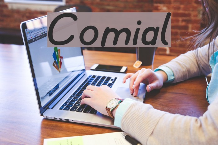 Comial Font examples