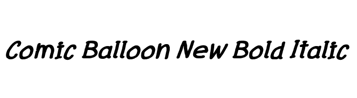 Comic Balloon New Bold Italic  Frei Schriftart Herunterladen