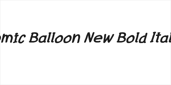 Comic Balloon New Bold Italic Logo