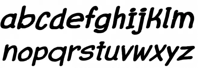 Comic Balloon New Bold Italic Caratteri MINUSCOLO