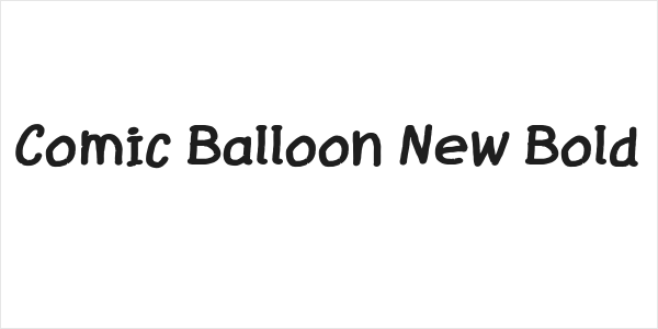 Comic Balloon New Bold Logo