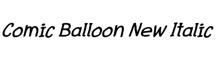 Comic Balloon New Italic  font caratteri gratis
