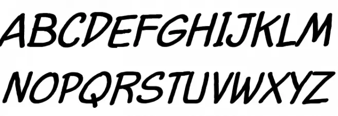 Comic Balloon New Italic Schriftart Groß