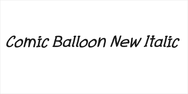 Comic Balloon New Italic Logo
