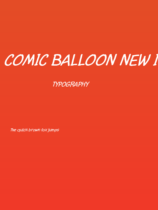 Comic Balloon New Italic Poster