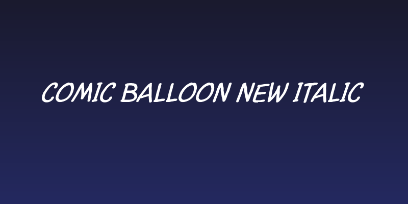 Comic Balloon New Italic Social Header