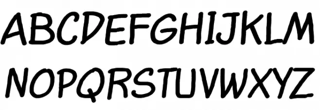 Comic Balloon New Regular Schriftart Groß