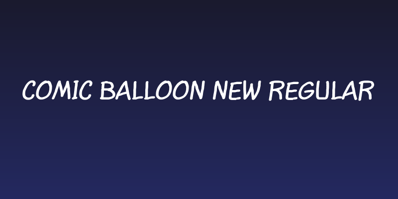 Comic Balloon New Regular Social Header