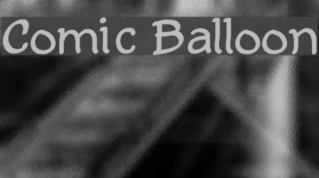 Comic Balloon Font examples