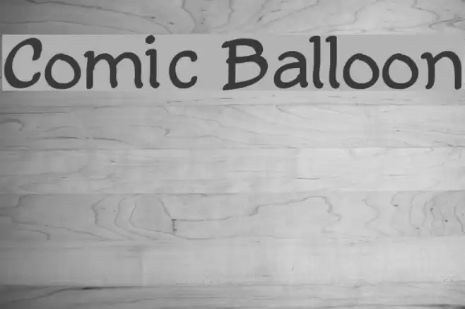Comic Balloon Font examples