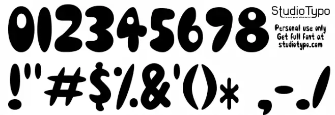 Comic Black Rabbit Font OTHER CHARS