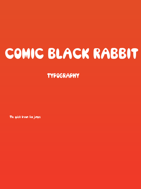 Comic Black Rabbit Poster