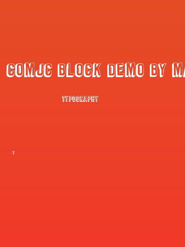 Comic Block DEMO by Marta van Eck Poster