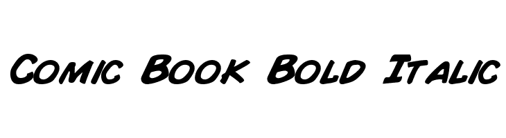 Comic Book Bold Italic Font