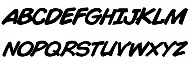 Comic Book Bold Italic Fonte MAIÚSCULAS