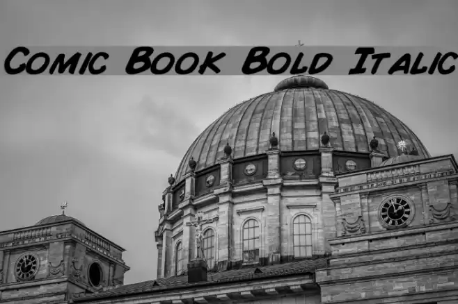 Comic Book Bold Italic Font examples
