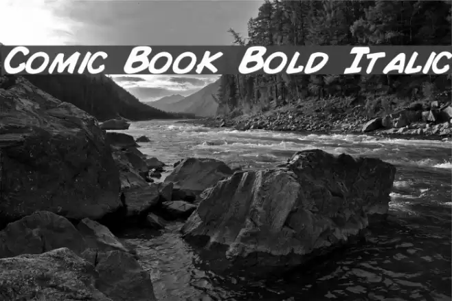 Comic Book Bold Italic Font examples