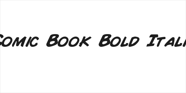 Comic Book Bold Italic Logo