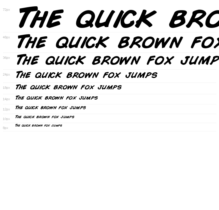 Comic Book Bold Italic Waterfall