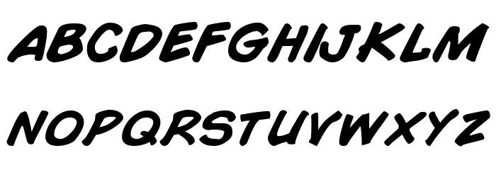 Comic Book Bold Italic Font LOWERCASE