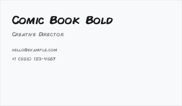 Comic Book Bold Business Card