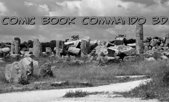 Comic Book Commando 3D خط examples