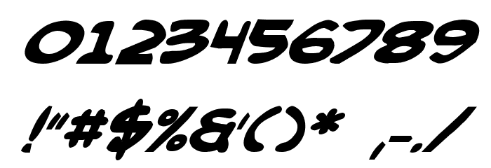 Comic Book Commando Bold Italic Font OTHER CHARS