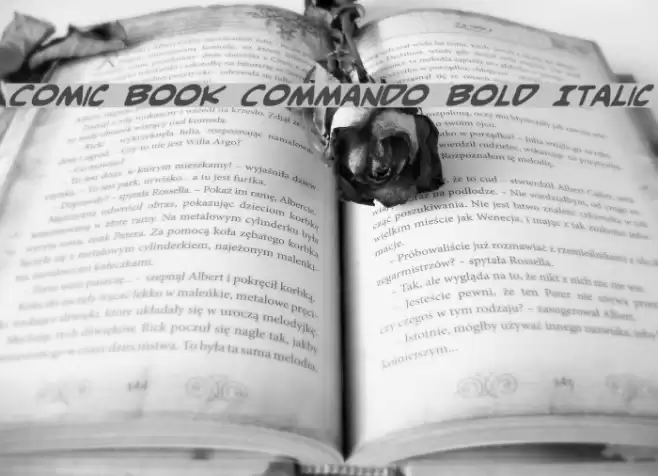 Comic Book Commando Bold Italic フォント examples