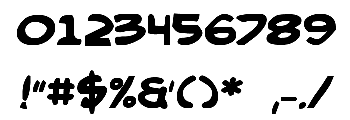 Comic Book Commando Bold フォント その他の文字